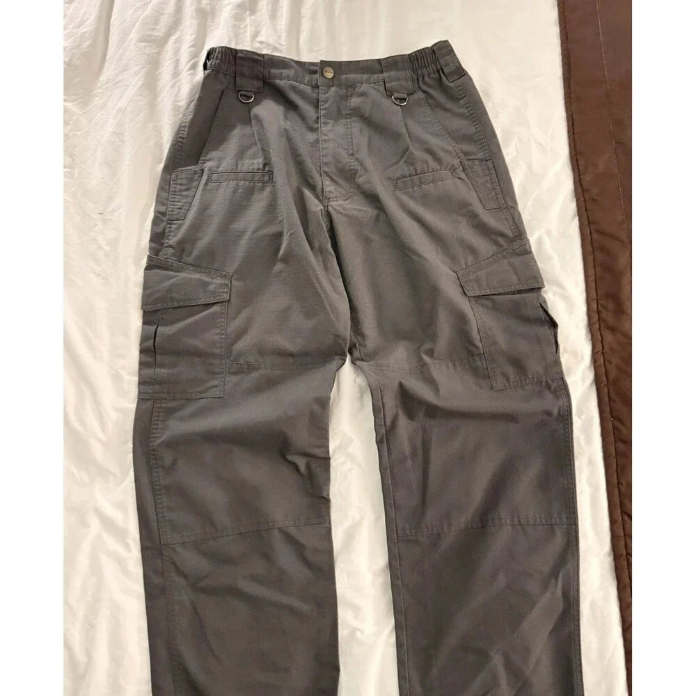 CQR Tactical Ripstop Pants Mens 32x32 Grey Straight Relaxed Fit Cargo